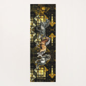 足並み黄金のダイヤモンドのアイスランド抽象芸術 ヨガマット (裏面)