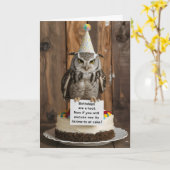 足付きお誕生日ケーキ保持ノートで所有 カード (黄色い花)