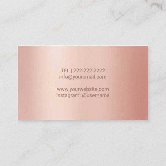 足保健医モダンバラ金ゴールド乾燥 名刺 (裏面)