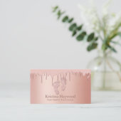 足保健医モダンバラ金ゴールド乾燥 名刺 (スタンド正面)