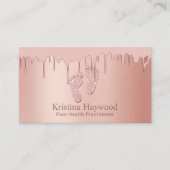 足保健医モダンバラ金ゴールド乾燥 名刺 (正面)