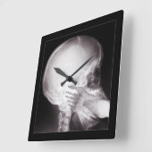 足入口X線 スクエア壁時計 (傾斜)