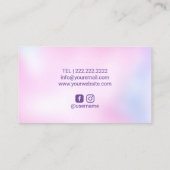 足医療スパ開業医ドリーミーピンクグラデーション 名刺 (裏面)