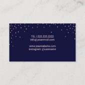 足医療開業医の海軍とバラ金ゴールド 名刺 (裏面)