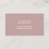 足医療開業医ほこりっぽいバラ金ゴールド 名刺 (裏面)