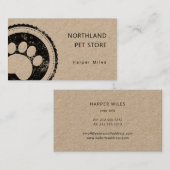 足印素朴ロゴトリマークラフト名刺 名刺 (正面/裏面)