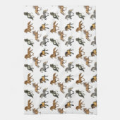 足取りのアイスランド人 キッチンタオル (縦)