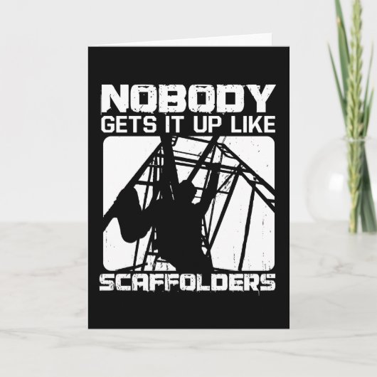 足場で足場を取る建築 カード (正面)