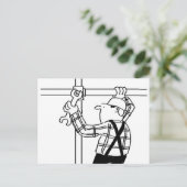 足場と足場漫画 ポストカード (スタンド正面)