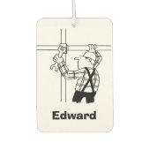 足場の漫画パーソナライズされた カーエアーフレッシュナー (正面)