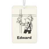 足場の漫画パーソナライズされた カーエアーフレッシュナー (裏面)