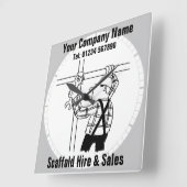 足場の賃貸と販売 スクエア壁時計 (傾斜)