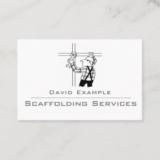 足場サービスイラストレーション 名刺 (正面)