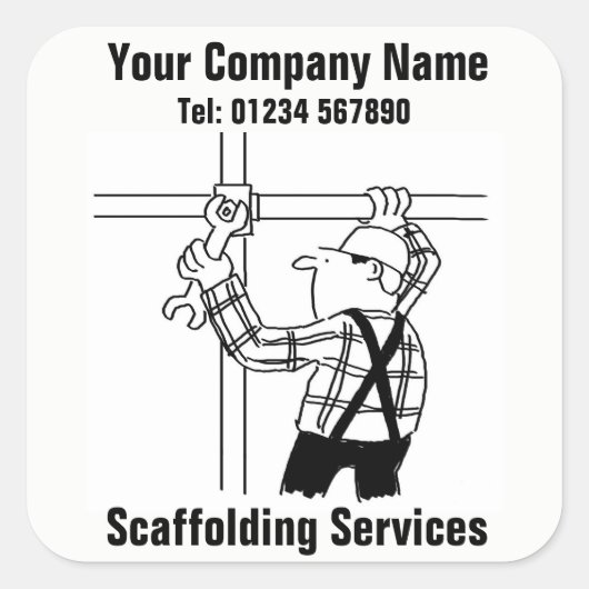 足場サービス業 スクエアシール (正面)