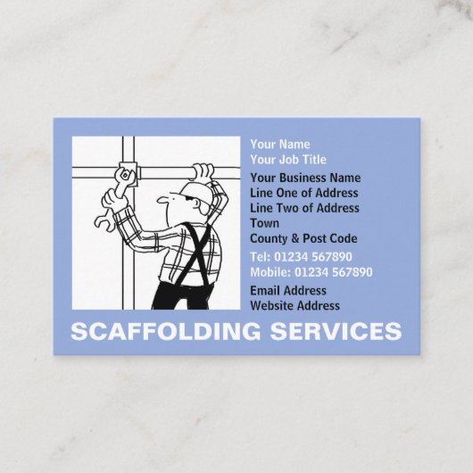 足場サービス漫画 名刺 (正面)