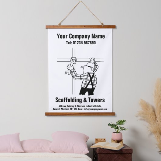 足場マンガデザインぶら下がったのタペストリー 吊り下げ型タペストリー (寝室)