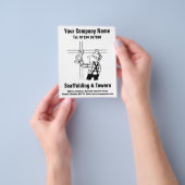 足場マンガデザインフライヤー チラシ (手)