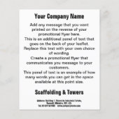 足場マンガデザインフライヤー チラシ (裏面)