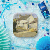 足場付き住宅(ヴィンテージ建物工事) ペーパープレート (パーティー)