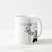 足場付き漫画のコーヒーマグ コーヒーマグカップ (正面右)