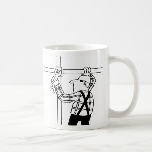 足場付き漫画のコーヒーマグ コーヒーマグカップ