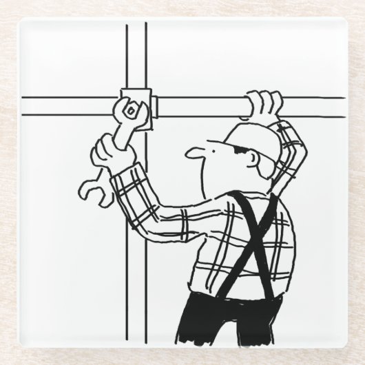 足場付き足場 ガラスコースター (正面)