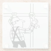 足場付き足場 ガラスコースター (裏面)