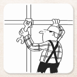 足場付き足場 スクエアペーパーコースター