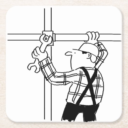 足場付き足場 スクエアペーパーコースター (正面)