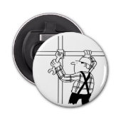 足場付き足場。建築作業者 栓抜き (正面)