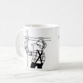 足場屋さんのカートゥーン コーヒーマグ コーヒーマグカップ (正面左)