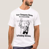 足場屋さん足場工事サービス会社作業着 Tシャツ (正面)