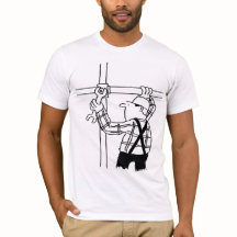 足場屋のカートゥーングラフィックTシャツ