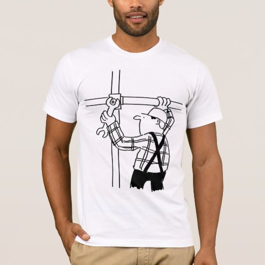 足場屋のカートゥーングラフィックTシャツ Tシャツ (正面)
