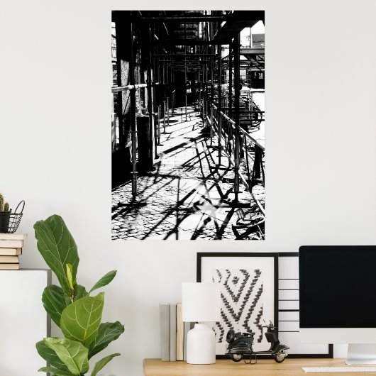 足場影 ポスター (ホームオフィス)