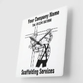 足場業 スクエア壁時計 (傾斜)