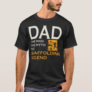 足場用足場ビルダー足場パパ父 Tシャツ