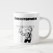 足場職人へのプレゼント 名前入りジャイアントコーヒー ジャンボコーヒーマグカップ (右)