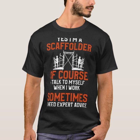 足場職人 足場 建設 専門 足場屋 1 Tシャツ (正面)