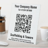 足場 QRコード デザイン 台座看板 台座サイン (インサイチュ)