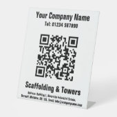 足場 QRコード デザイン 台座看板 台座サイン (正面)