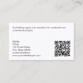 足場QRコード白黒オレンジ 名刺 (裏面)