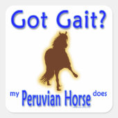 足得足?ペルーの馬は馬術を使おもしろいう スクエアシール (正面)