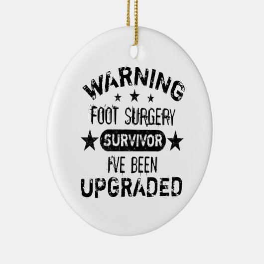 足手術ユーモアのアップグレード セラミックオーナメント (右)