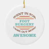 足手術回復ユーモア セラミックオーナメント (裏面)