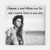 足指の間の砂の引用文磁石 マグネット (正面)