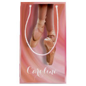 足指の靴を履いたバレエダンサー スモールペーパーバッグ (正面)