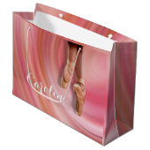 足指の靴を履いたバレエダンサー ラージペーパーバッグ (正面アングル)