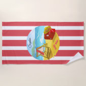 足指インザサンドバケーションビーチタオル ビーチタオル (正面)