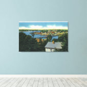 足橋の表示 キャンバスプリント (インサイチュ (ウッドフロア))